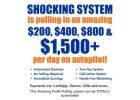 Automated System with Call Center Makes Money For You On Autopilot- $200, $400, $800, $1500 + Daily!